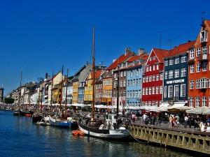 Casas no Porto de Nyhavn, Copenhage