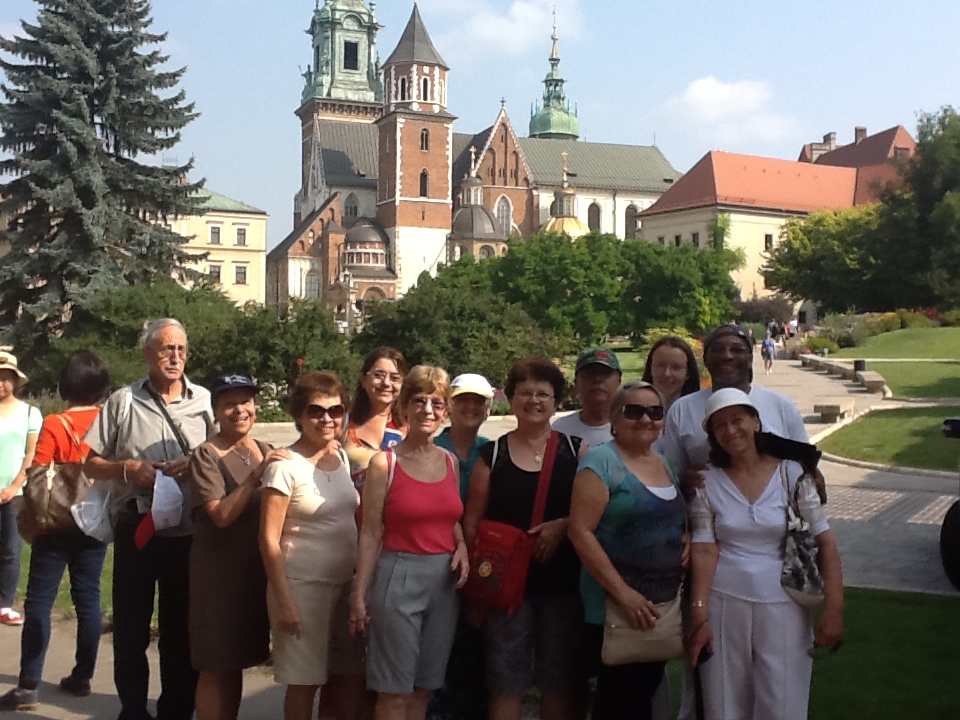Em visita ao Santuário de Madre Faustina, na Cracóvia.
