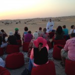 Missa com o grupo no deserto de Dubai