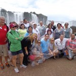 O grupo nas cataratas do Iguaçu